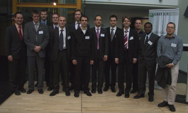 Die Kandidaten des CAST Förderpreises 2005 mit den Vertretern des CAST e.V.
